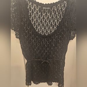 Reformation black short sleeve Medium top